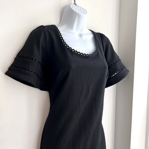 Detailed sleeve Calvin Klein knee length dress